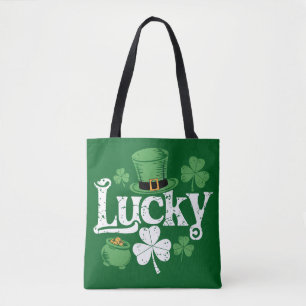 Klaver St. Patrick's Day Shamrock Vintage Tote Bag