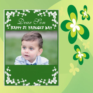  klaver St Patrick's Day Son/Grandson Foto Feestdagenkaart