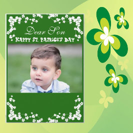 klaver St Patrick's Day Son/Grandson Foto Feestdagenkaart