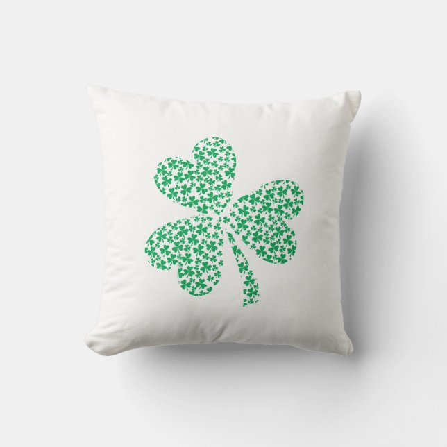 Klaver voor St. Patrick's Dag Kussen (Voorkant)