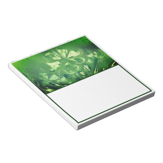 Klaver Zeldzaam Zes Blad Notitieblok (Schuin)