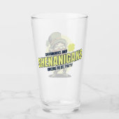 Klaverblad en kattenkwaad St. Patrick's Day Pint Glas (Voorkant)
