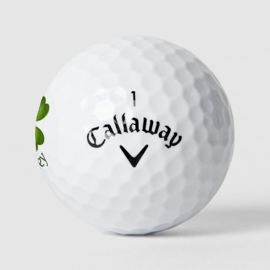 Klaverblad geluksbrenger vintage gepersonaliseerd  golfballen (Logo)