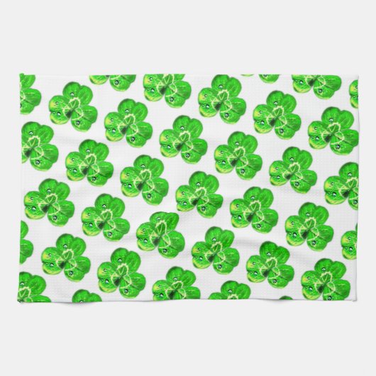 Klaverblad keukenhanddoek (Horizontaal)