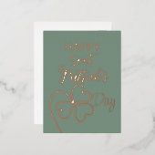 Klaverblad minimaal/Saint Patrick's Day Folie Feestdagen Briefkaart (Voorkant / Achterkant)