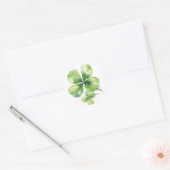 Klaverblad Ronde Sticker (Envelop)