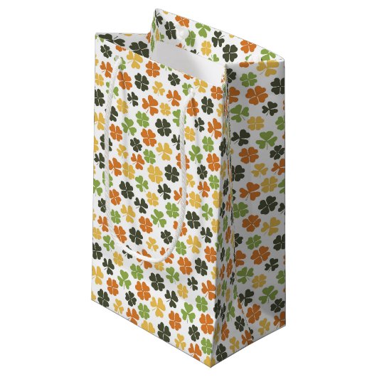 KLAVERBLADEREN ST PATRICKS PATROON KLEIN CADEAUZAKJE (Voorkant Gekanteld)