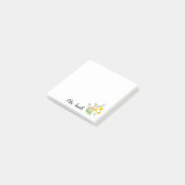 Klaverbloemenboeket monogram leraar post-it® notes (Schuin)