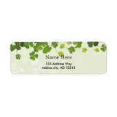 Klaverboeket, St. Patrick's Day Etiket (Voorkant)