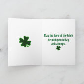 Klaverearring St. Patrick's Day Kaart (Binnen)
