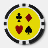Klaveren Ruiten Hart Schoppen Poker Chips (Voorkant)