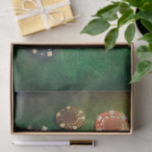 Klaverenaas & Pokerfiches, Gokken Tissuepapier (Geschenk)