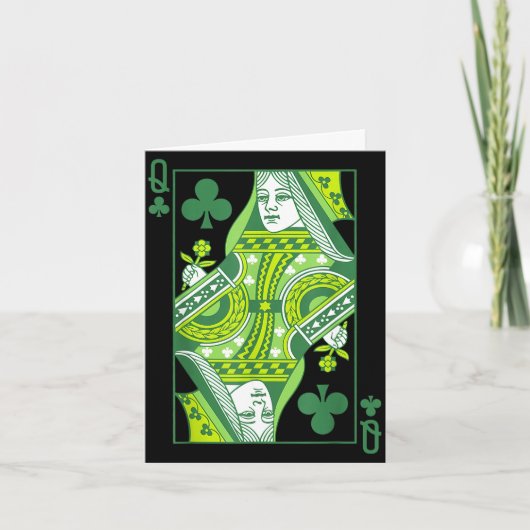 Klaverendame kaart St. Patrick's Day botanisch (Voorkant)