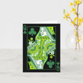 Klaverendame kaart St. Patrick's Day botanisch (Gele Bloem)