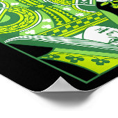 Klaverendame kaart St. Patrick's Day botanisch Poster (Hoek)