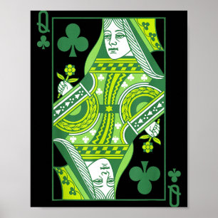 Klaverendame kaart St. Patrick's Day botanisch Poster