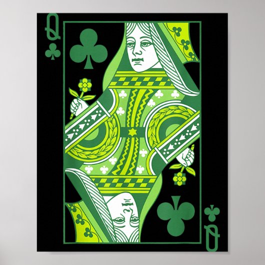 Klaverendame kaart St. Patrick's Day botanisch Poster (Voorkant)