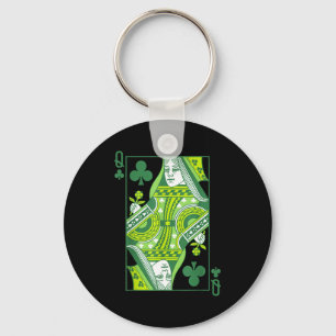 Klaverendame kaart St. Patrick's Day botanisch Sleutelhanger