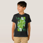 Klaverendame kaart St. Patrick's Day botanisch T-shirt (Voorkant volledig)