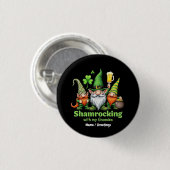 Klaverende met mijn gnomiën Grappige St. Patrick's Ronde Button 3,2 Cm (Voorkant /achterkant)