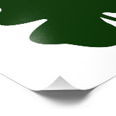 klavergroene vlek op de dag van de ierse pat . foto afdruk (Hoek)