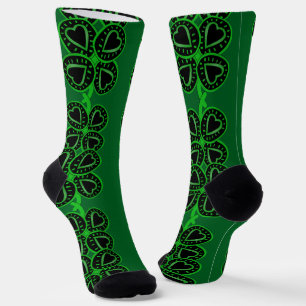 Klaverhart met vier bladeren moderne St Patrick's  Sokken