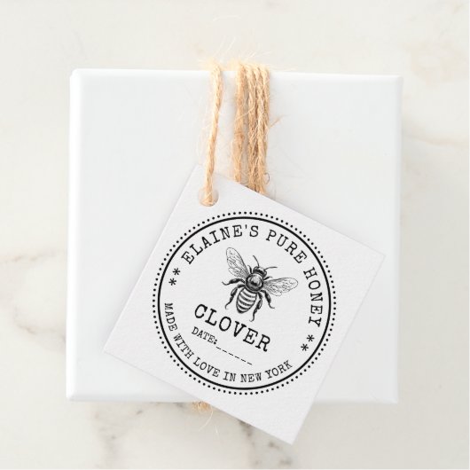 Klaverhoning label met aangepaste kleuren (In situ)