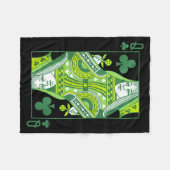 Klaverkaart st patricksdag botanisch fleece deken (Voorkant (Horizontaal))
