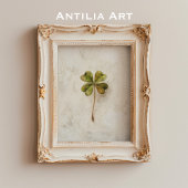  klaverkunst met vier bladeren St Patricks Shamroc Poster