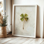 klaverkunst met vier bladeren St Patricks Shamroc Poster