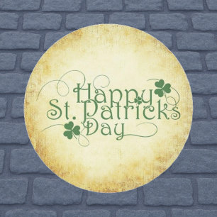 Klaverontwerp Happy St Patricks Day Ronde Sticker
