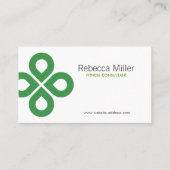 KLAVERONTWERP IN GROEN VISITEKAARTJE (Voorkant)