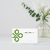 KLAVERONTWERP IN LIME GREEN VISITEKAARTJE (Staand voorkant)