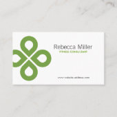 KLAVERONTWERP IN LIME GREEN VISITEKAARTJE (Voorkant)