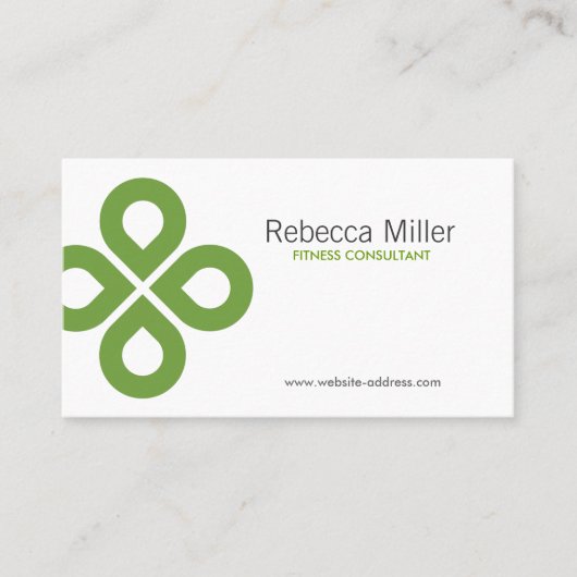 KLAVERONTWERP IN LIME GREEN VISITEKAARTJE (Voorkant)