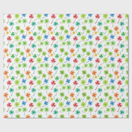 klaverpatroon cadeaupapier (Vlak)