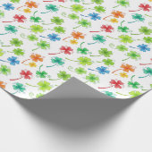 klaverpatroon cadeaupapier (Hoek)