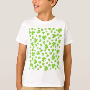 klaverpatroon Gelukkig Klein Meisje T-shirt