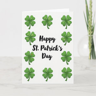 Klaverpatroon Gelukkig St. Patrick Kaart