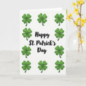 Klaverpatroon Gelukkig St. Patrick Kaart (Gele Bloem)