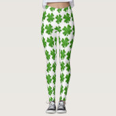 Klaverpatroon St. Patrick's Day Leggings (Voorkant)
