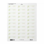 Klaverroze Groen Retouradres Bruidsdouche Etiket (Full Sheet)