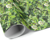 Klavers en bloemen cadeaupapier (Rol Hoek)