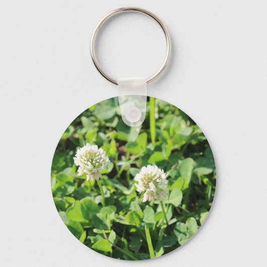 Klavers en bloemen sleutelhanger (Voorkant)