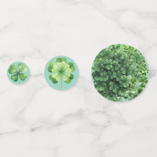 Klavers en Shamrocks in overvloed Confetti (Achterkanten)