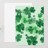 Klavers in Groene Pastel Kaart (Voorkant / Achterkant)