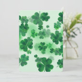 Klavers in Groene Pastel Kaart (Staand voorkant)