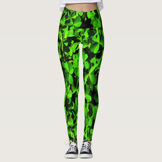Klavers van Geluk op St. Patrick's Day Leggings (Voorkant)