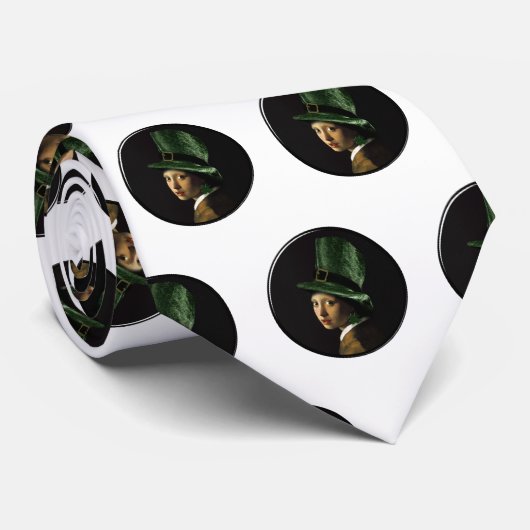 Klaversieraden St. Patrick's Day Stropdas (Opgerold)