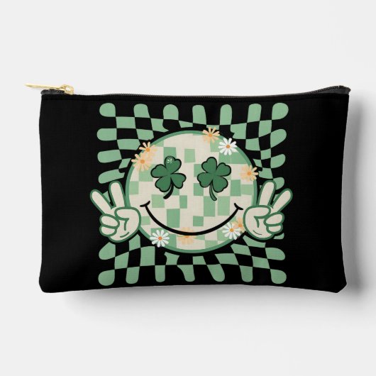 Klaversmiley Gezicht Grappige St. Patrick's Dag Etui (Voorkant)